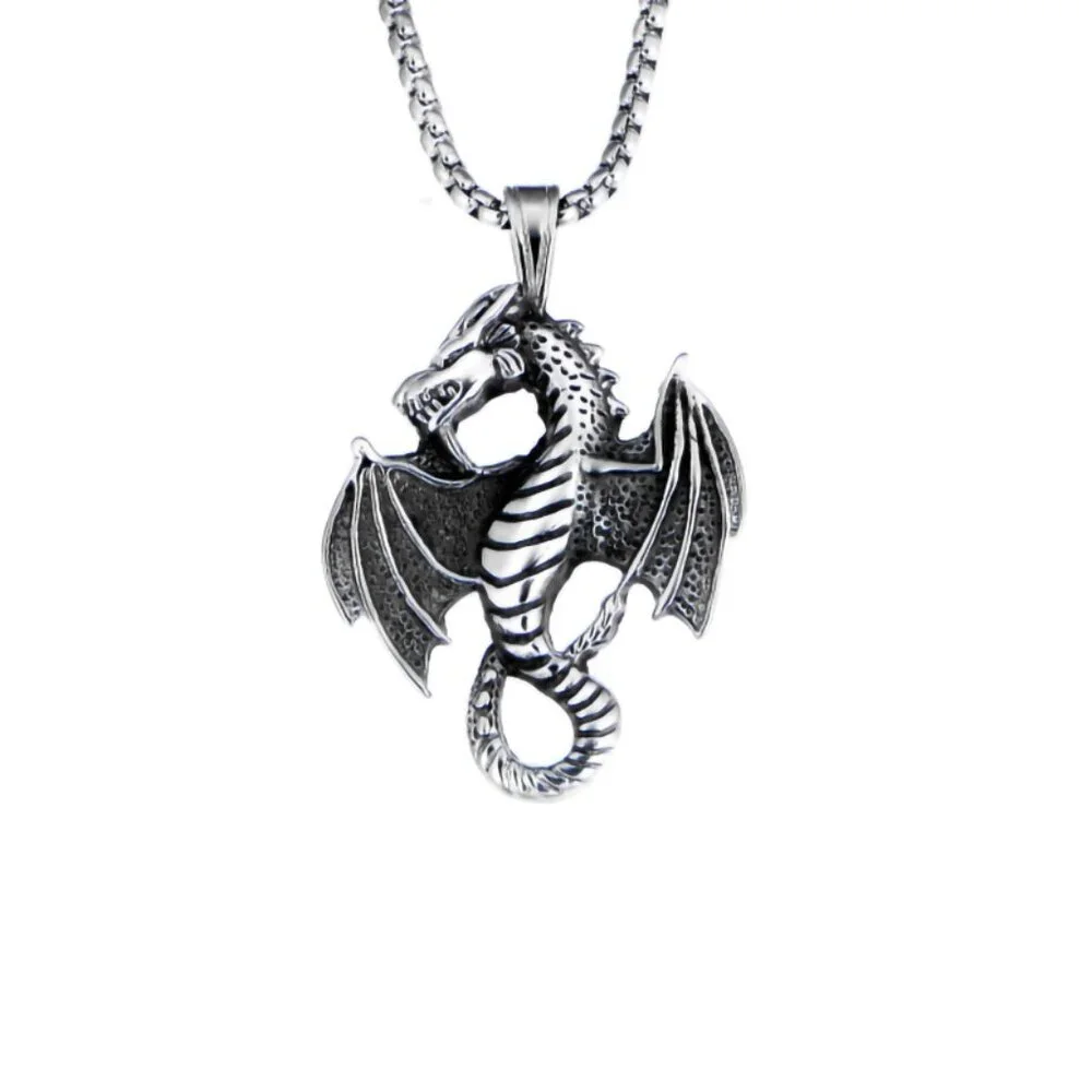 Fashion Flying Dragon Necklace for Men, BL55590014
